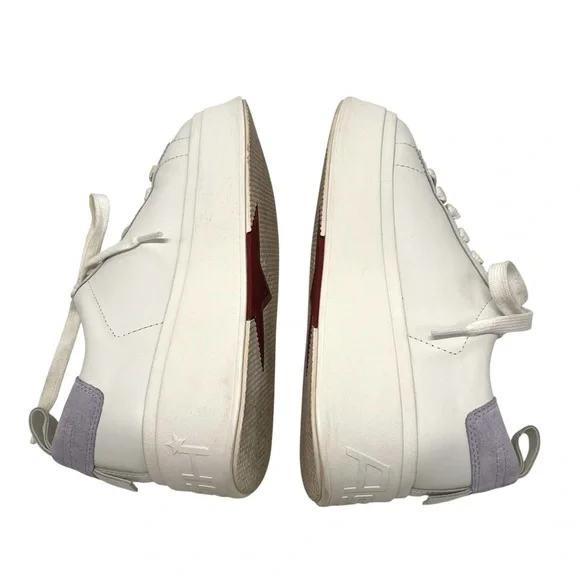 Ash Move S White Leather Chunky Platform Sneaker Lavender Heel Women’s 39 - Picture 10 of 15